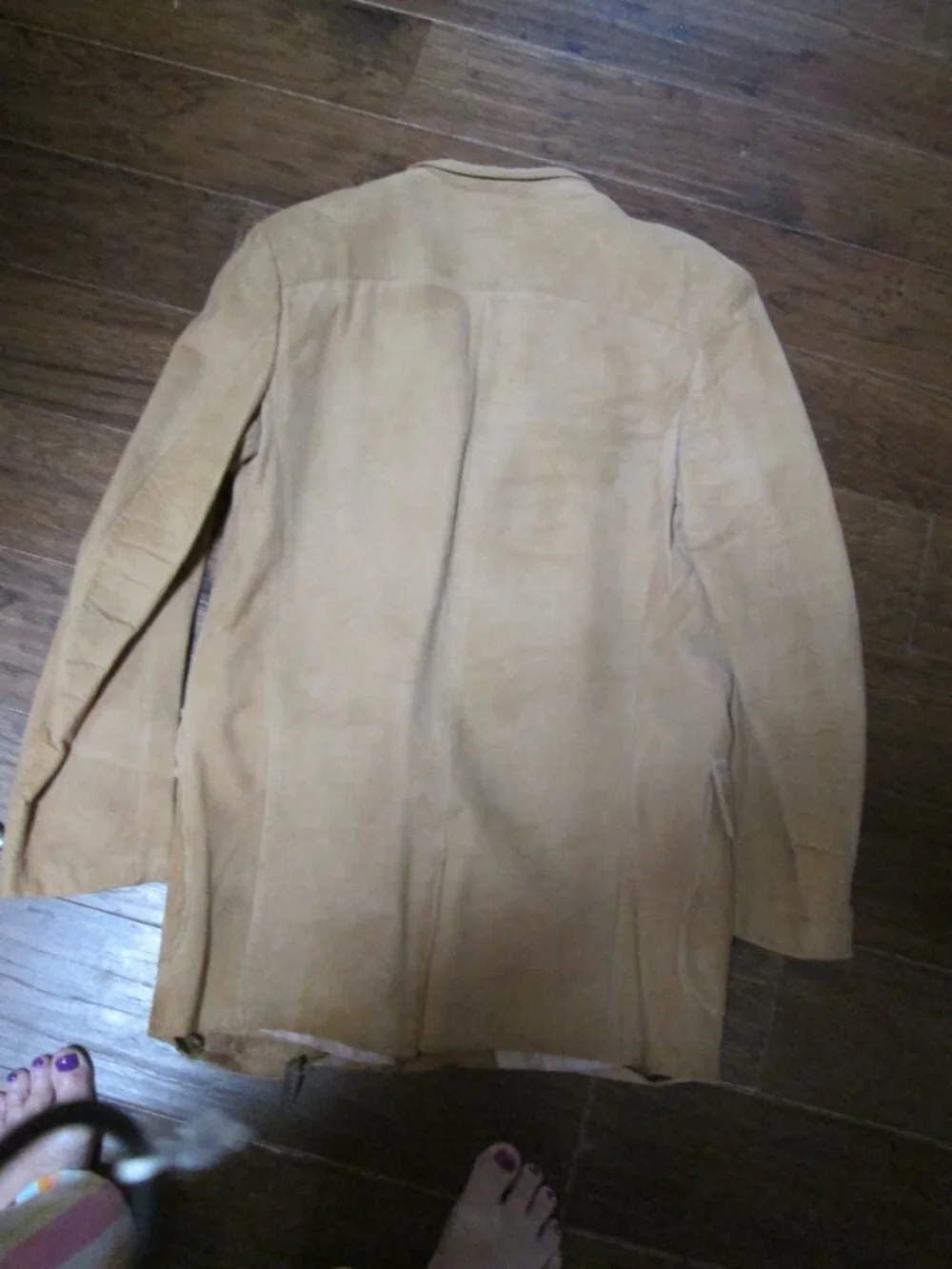 Vtg Made in California suede sport jacket MOD authentic 60s three button 4 pockt